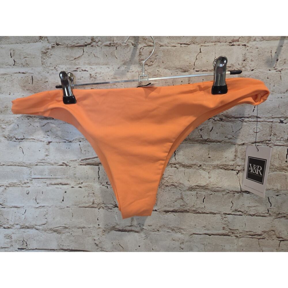 Young & Reckless Womens Swim Bottoms Size Large Cheeky Bright Orange NWT